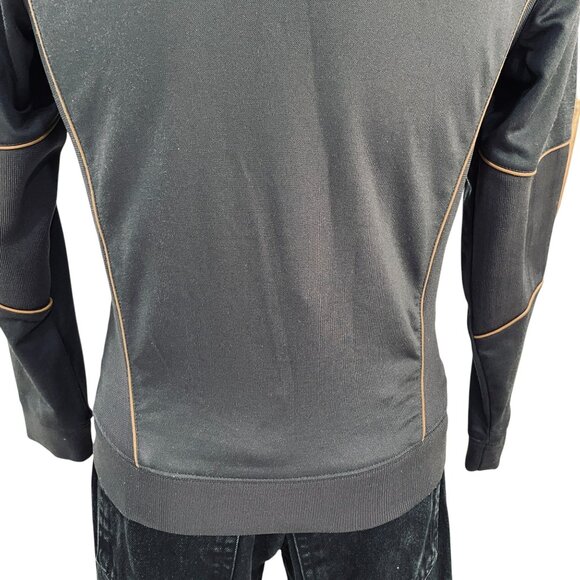 Groggy Charcoal Track Jacket Orange Stitch Full Zip Athletic Streetwear Small - Picture 10 of 10